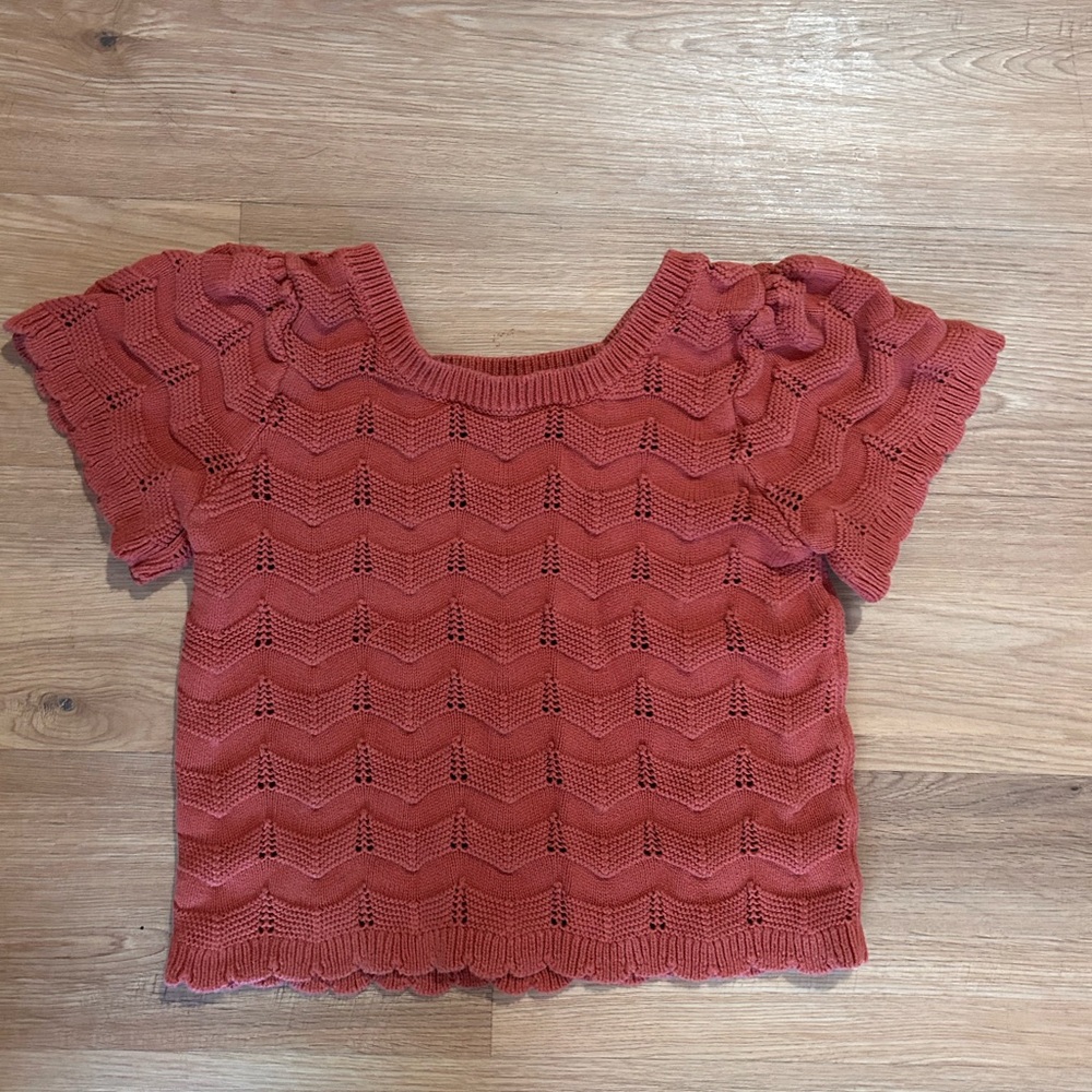 Therabouts Girls Rustic Knit Sweater – Size M (8–10) Cozy Casual Pullover